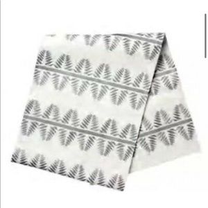 Nate Berkus Silver Embroidered Table Runner